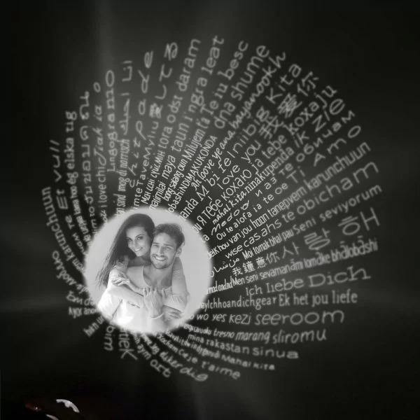 TDC™ Center of Me Photo Projection Necklace with I Love You in 100 Languages - TDC Jewellery