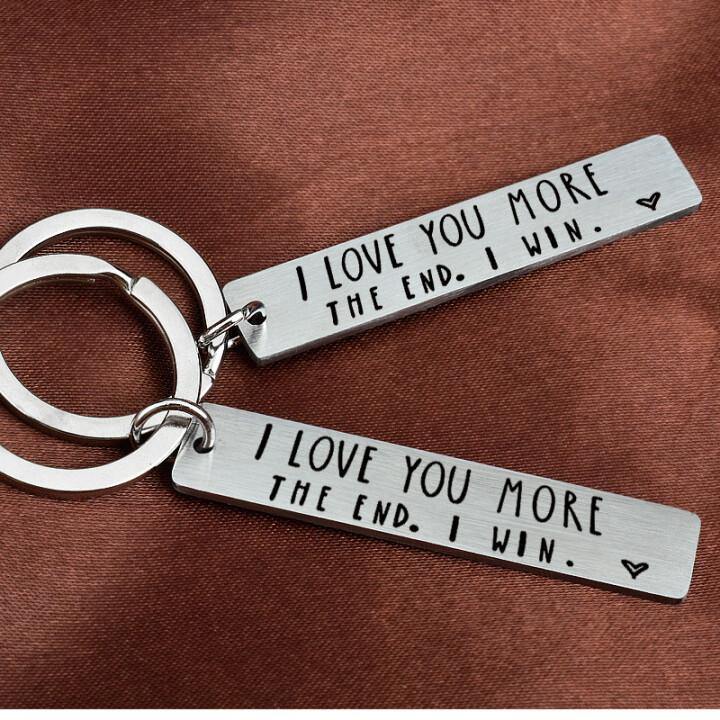 "I Love You More The End I Win"Funny Birthday Keychain-- A personalised gift for him/her - TDC Jewellery