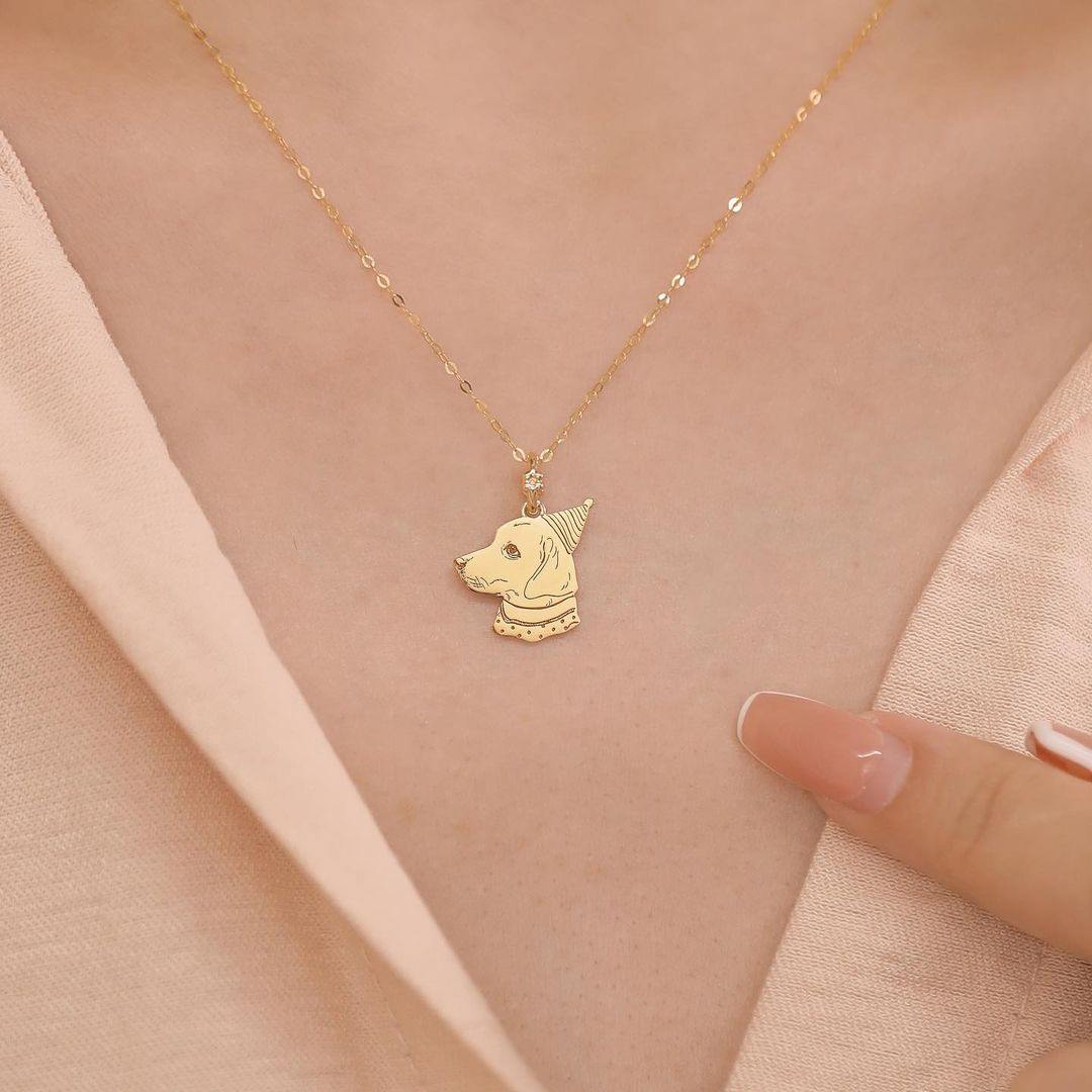 TDC™ 18K Gold Customized Dog Pendant - TDC Jewellery