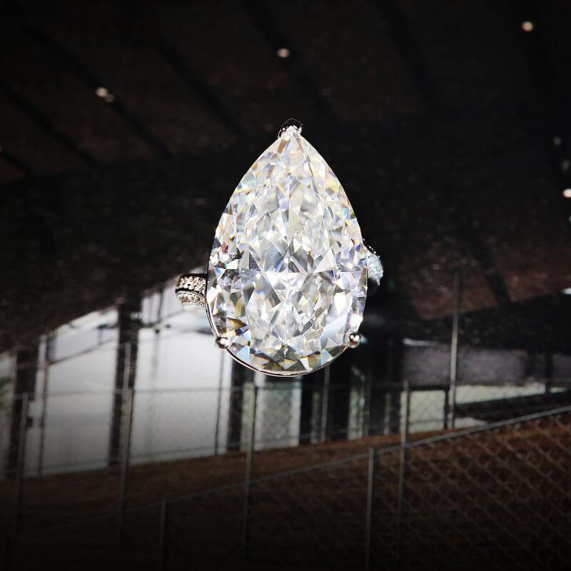 TDC™ Water Drop Artificial Gemstone Silver Ring