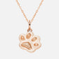 18K Rose Gold Customized Cat Footprint Pendant Front