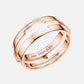 18K Rose Gold Engravable Baby Footprint Couple Rings Male