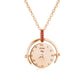 18K Rose Gold Half-Ring Baby Footprint Necklace Back