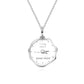 18K White Gold Medallion Baby Footprint Necklace Back