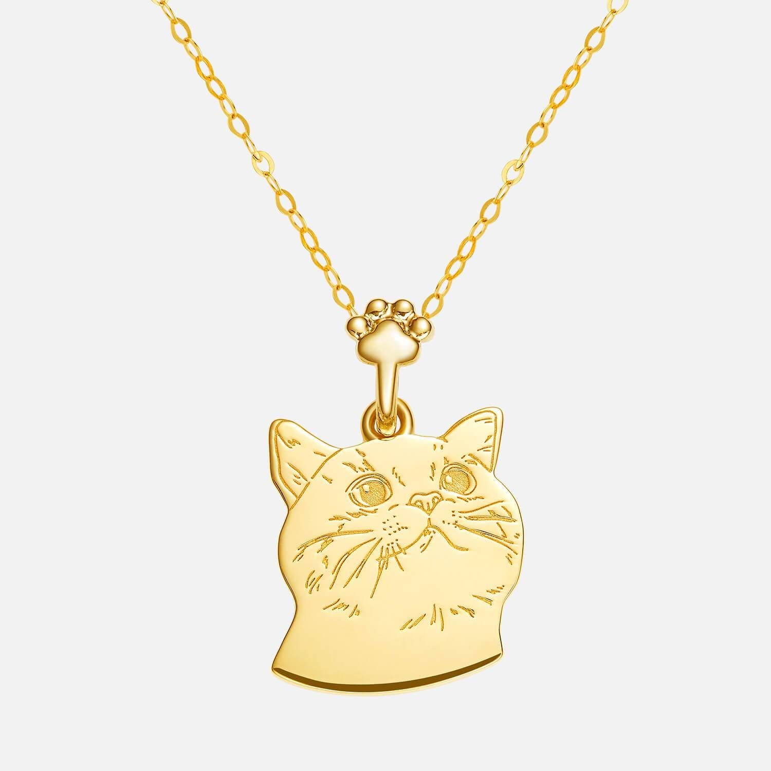 Amazon.com: LONAGO Cat Necklace with Butterfly Gold Cat Pendant Necklace  925 Sterling Silver Gift for Women : Clothing, Shoes & Jewelry