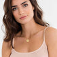 18K gold baby custom heptagonal handprint footprint necklace to wear