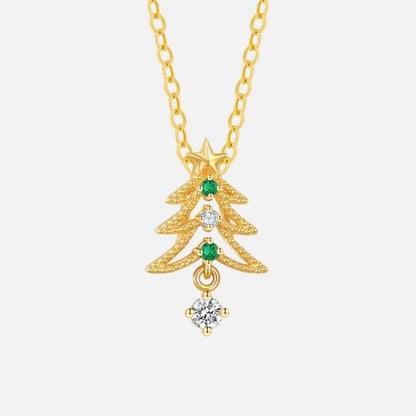 18K Gold Christmas Tree Necklace - Wishing Tree