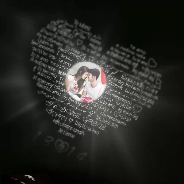TDC™ Center of Me Photo Projection Necklace with I Love You in 100 Languages - TDC Jewellery