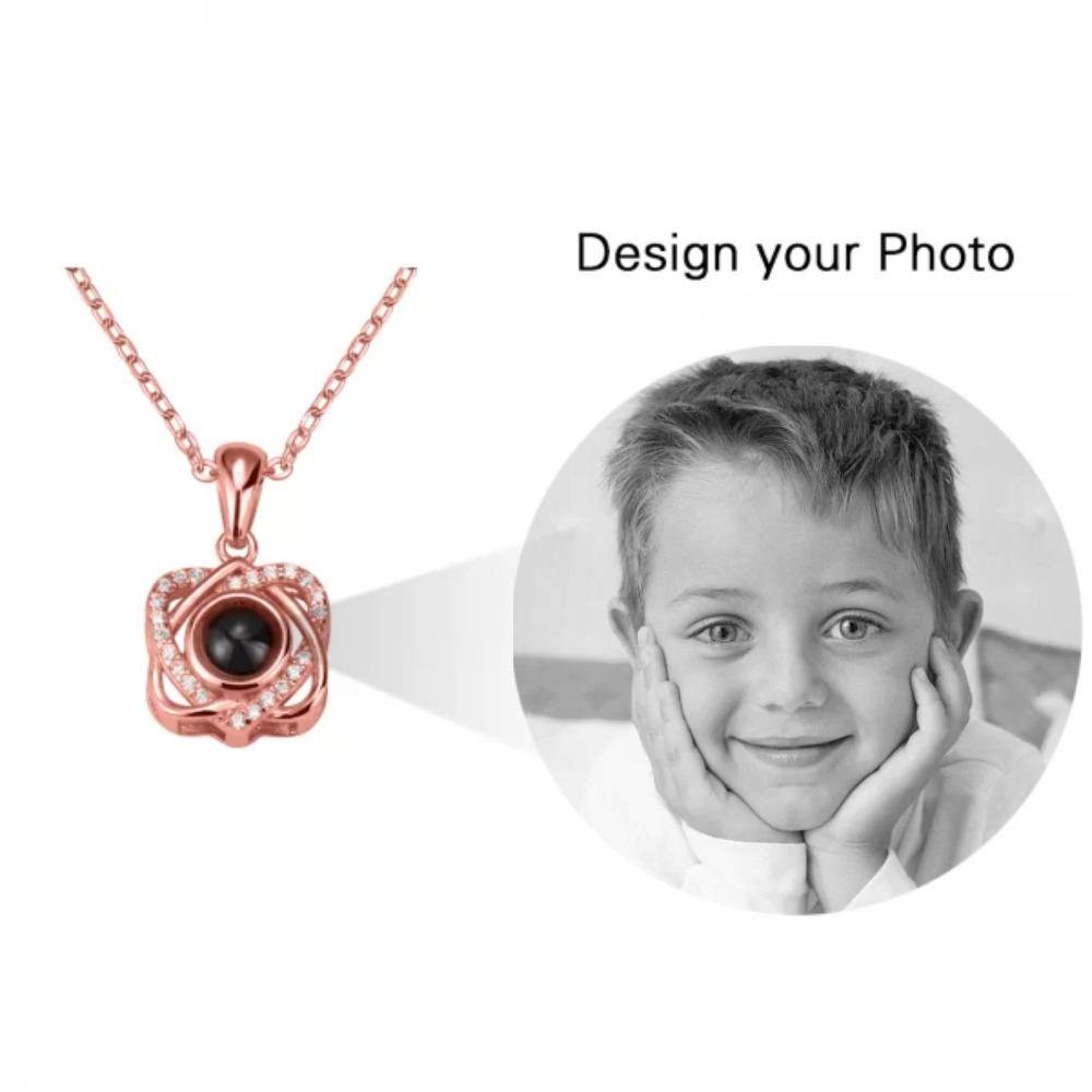 TDC™ Center of Me Photo Projection Necklace with I Love You in 100 Languages - TDC Jewellery