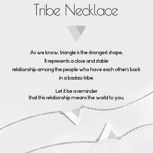 For Friend - My Badass Tribe Triangle Rose Gold Necklace - TDC Jewellery