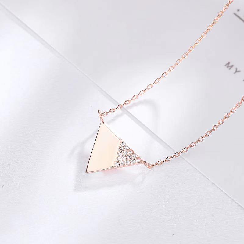 For Friend - My Badass Tribe Triangle Rose Gold Necklace - TDC Jewellery