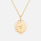 TDC Jewellery 18K Gold Baby Custom Made Heptagon Handprints Footprint Necklace Back