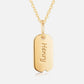 TDC Jewellery 18K Gold Baby Custom Made Rectangle Handprints Footprint Necklace Back