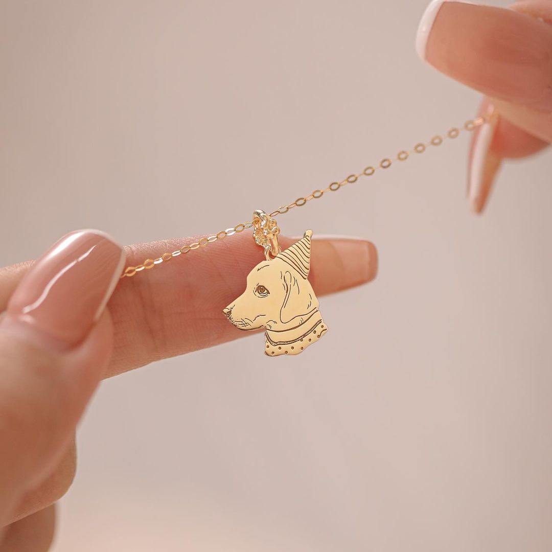 TDC™ 18K Gold Customized Dog Pendant - TDC Jewellery