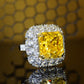 TDC™ High-End Yellow Artificial Gemstone Silver Ring - TDC Jewellery