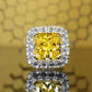 TDC™ High-End Yellow Artificial Gemstone Silver Ring - TDC Jewellery