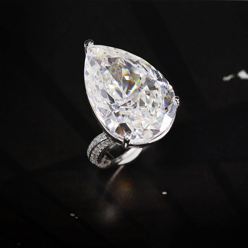 TDC™ Water Drop Artificial Gemstone Silver Ring